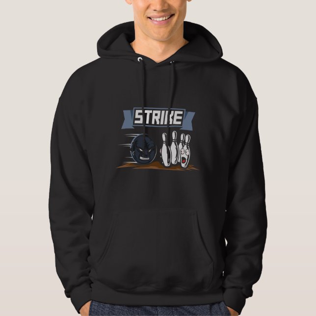 Bowlingspelare Sportdesign Hoodie (Framsida)