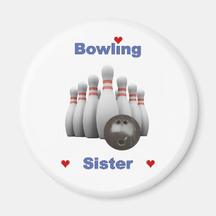 Bowlingsysterhjärtor Magnet