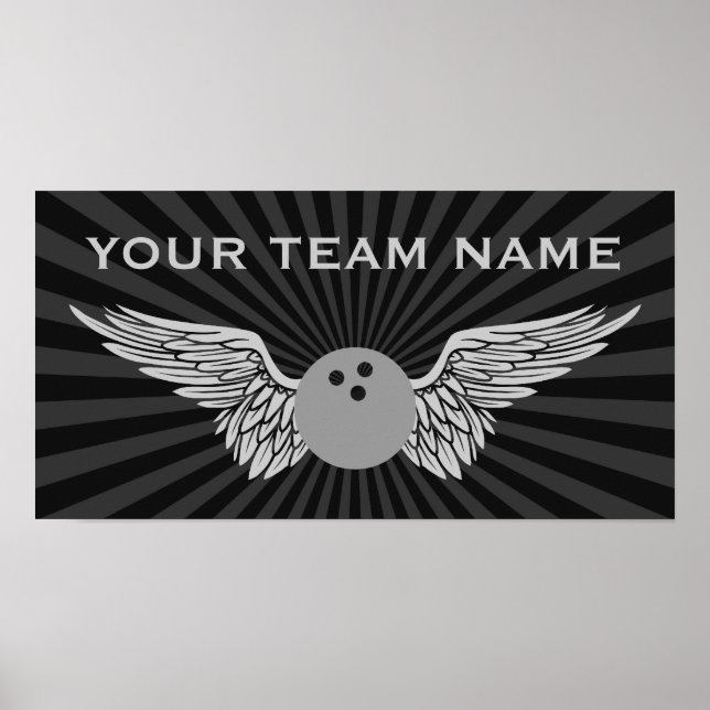 bowlingteam namn poster (Framsidan)