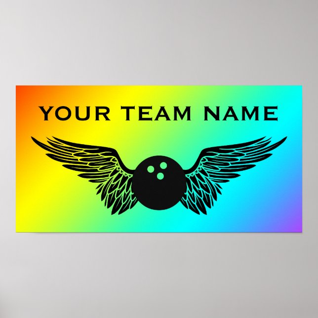 bowlingteam namn poster (Framsidan)