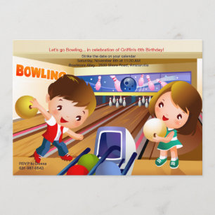 BowlingTotsfödelsedagsfest inbjudan