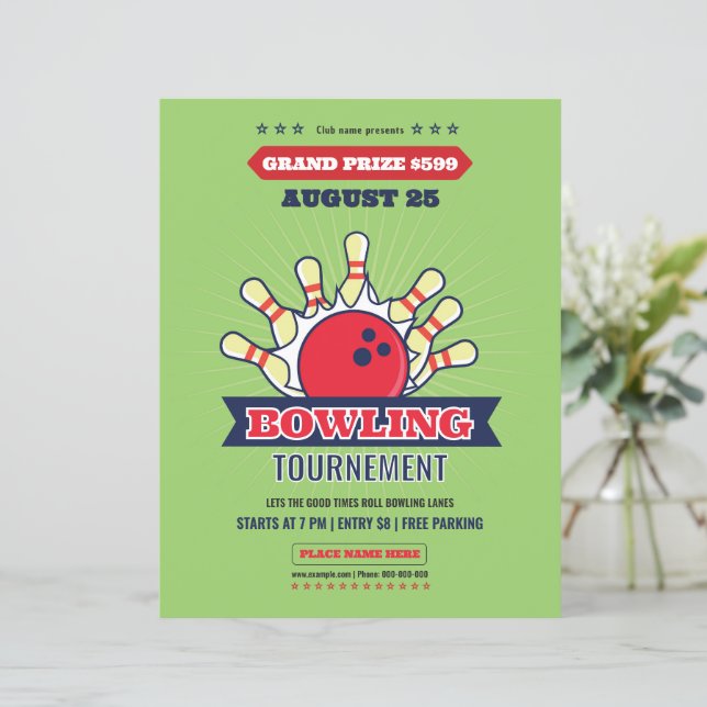 Bowlingturnering Flyer Mall (Stående Fram)