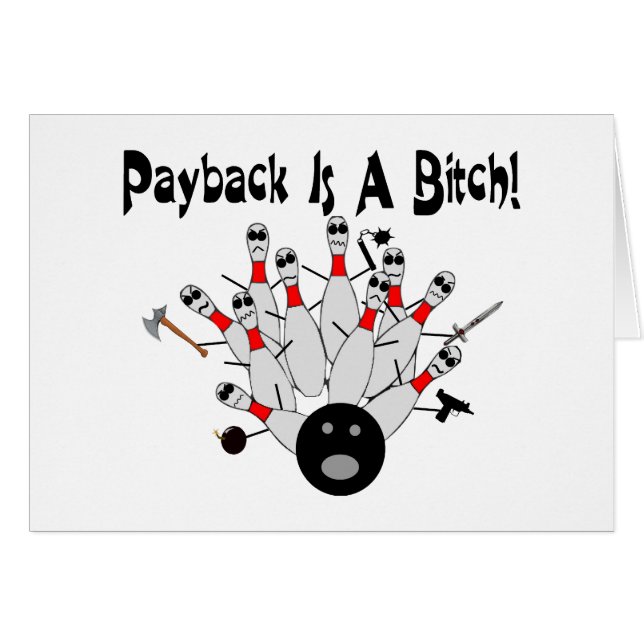 Bowlingvinst Hälsningskort (Framsidan Horizontal)