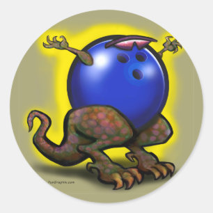 BowlingZilla Runt Klistermärke