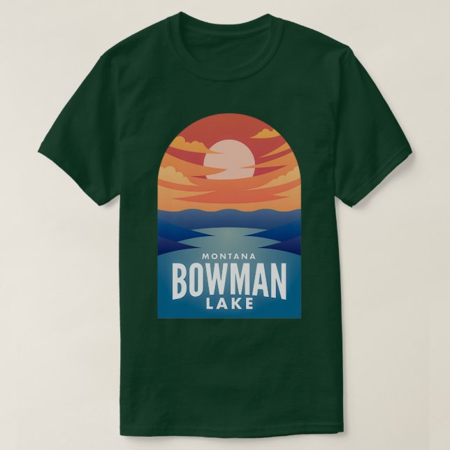 Bowman Sjö MT Retro Sunset T Shirt (Design framsida)