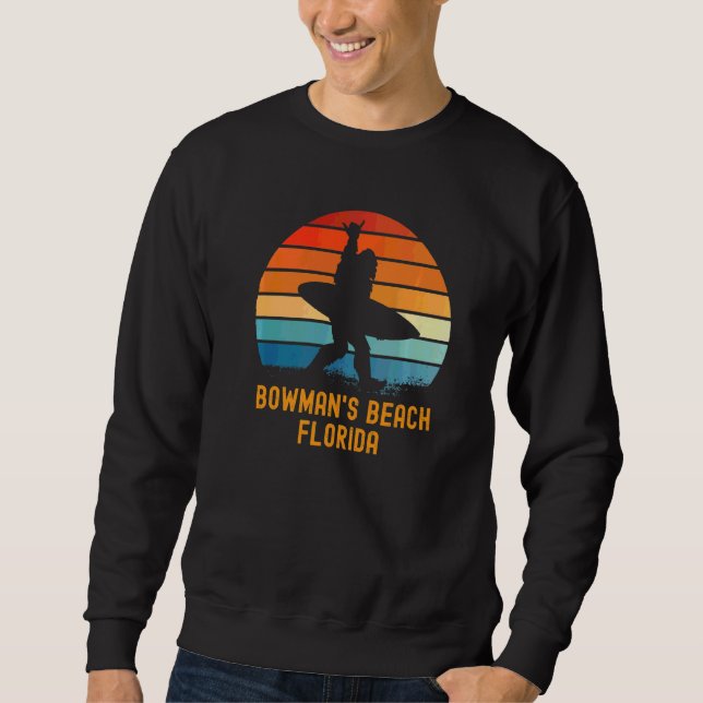 Bowmans Beach Florida Sasquatch Souvenir Lång Ärmad Tröja (Framsida)
