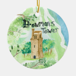 Bowman's Tower Bucks County PA Julgransprydnad Keramik