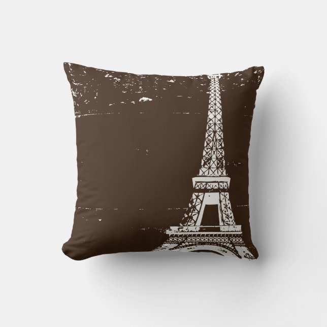 Bown Eiffel Torn Anpassningsbar Cotton Pillows Kudde (Framsida)