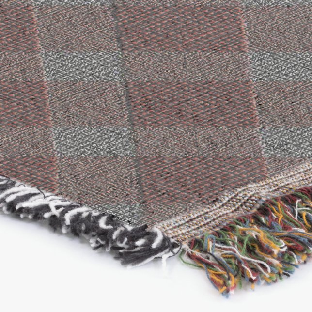 Bown kor tartan pläderat med lätt grått lindring filt (Hörn)