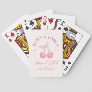 Bows & Babes Coquette Cherries Bachelorette Casinokort