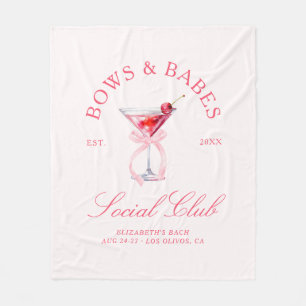 Bows & Babes Coquette Cherries Bachelorette Fleecefilt