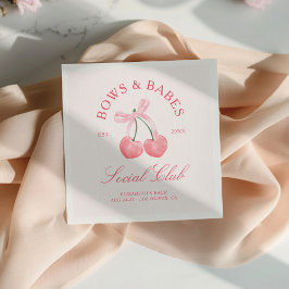 Bows & Babes Coquette Cherries Bachelorette Pappersservett
