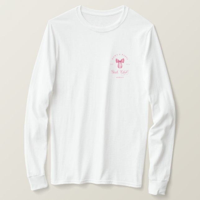 Bows & Babes Girls Club Möhippa T Shirt (Design framsida)