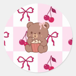 Bows & Bears Stickers Runt Klistermärke