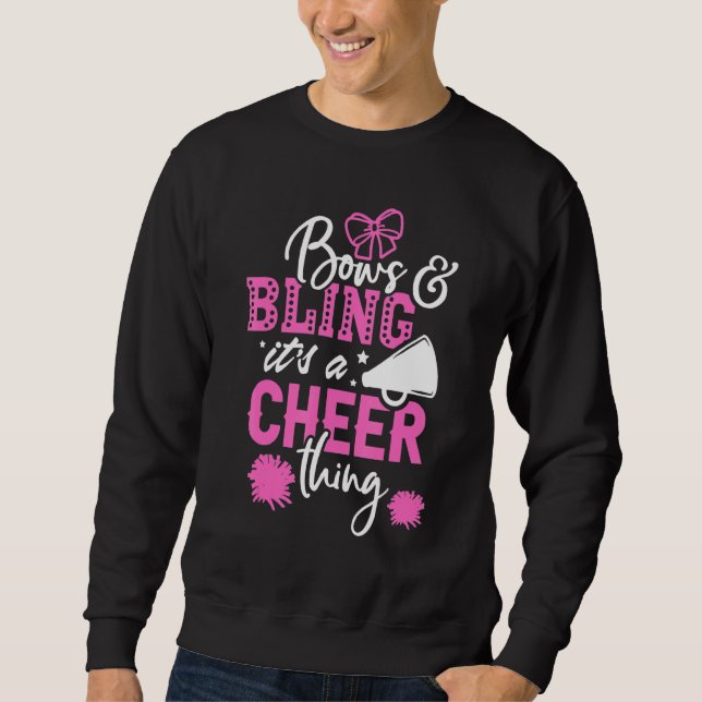 Bows & Bling It's A Cheer Thing Cheerleading Cheer Lång Ärmad Tröja (Framsida)