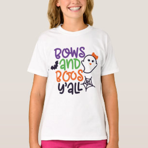 Bows & Boos Y'all, Roligt Halloween T Shirt