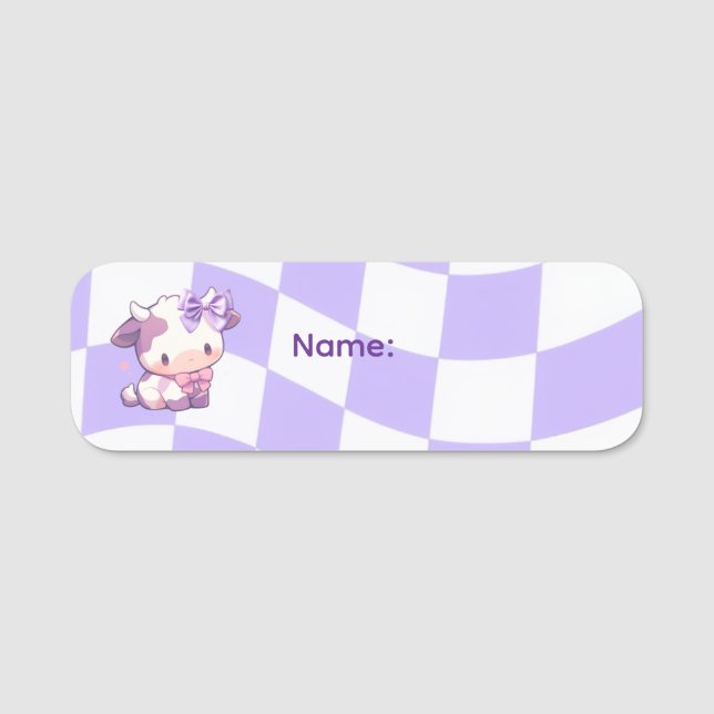 Bows & Bull's Name Tag Namnbricka (Framsida)