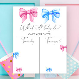 Bows Gender visar Boy eller Girl-diagram Poster