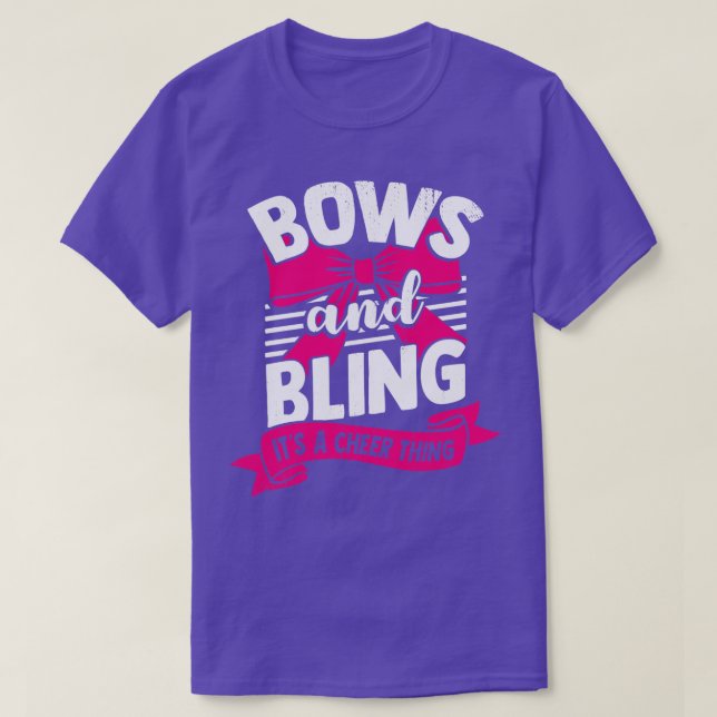Bows och Bling dess Cheer Sak-ledare T Shirt (Design framsida)