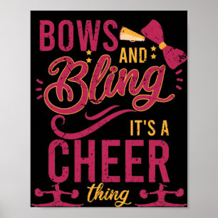 Bows och Bling's a cheer Sak Cheermanager Sport Poster