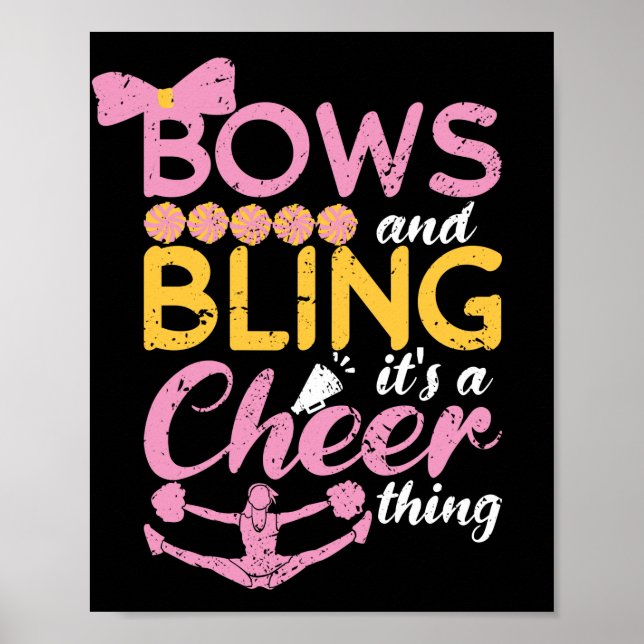 Bows och Bling's a Cheer Sak Dance Poster (Framsidan)