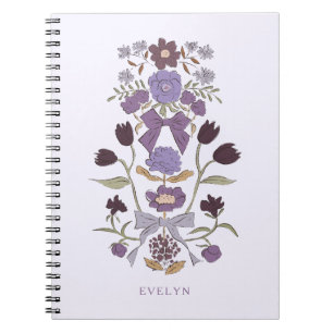 Bows och Blommars Rustic Lila Anteckningsbok