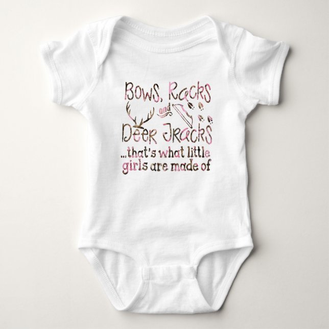 Bows, Racks & Hjort Tracks Little Girls T Shirt (Framsida)