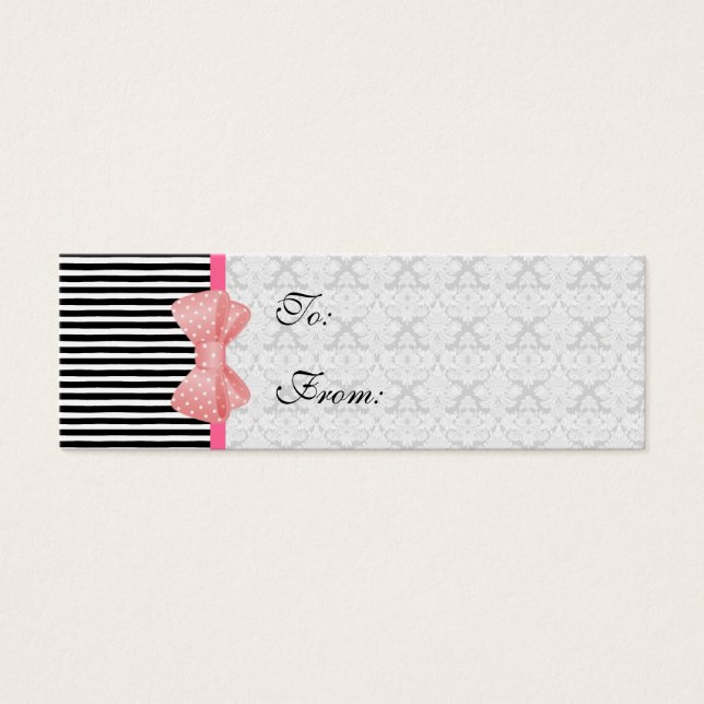 Bows, Rand och Brocade Litet Visitkort (Framsidan)