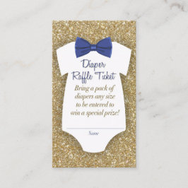 Bowtie Baby Shower Diaper Raffle Biljett