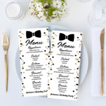Bowtie Black och Guld Glitter Födelsedagsfest Food