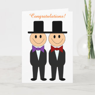 Bowtie Grooms Gay Bröllop Card Kort