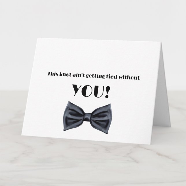 Bowtie Groomsman Frieri kort (Skapare uppladdad)