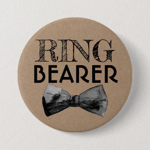 Bowtie Ring Bearer Ring Security Bröllop Knapp