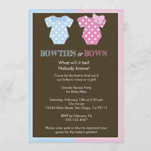 Bowties eller pilbågar? Gender avslöjer inbjudan