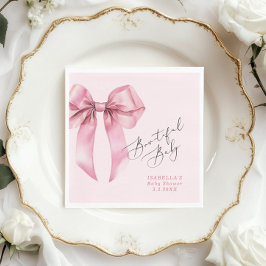 Bowtiful Baby Rosa Bow Baby Shower Pappersservett