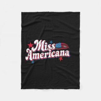 Box Amerika 4:e juli Miss Americana Retro Fleecefilt