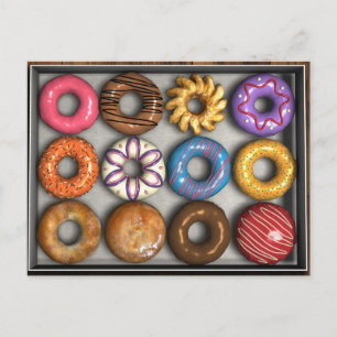 Box av Doughnut Vykort