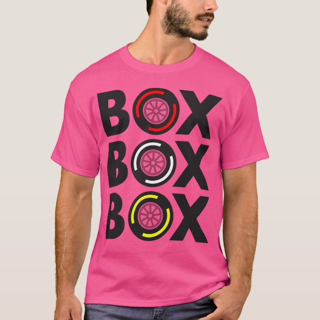 Box Box Box F1 Däckblandning T Shirt (Framsida)
