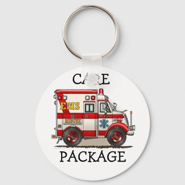 Box Lastbil Ambulance Keychain CP Nyckelring (Framsida)