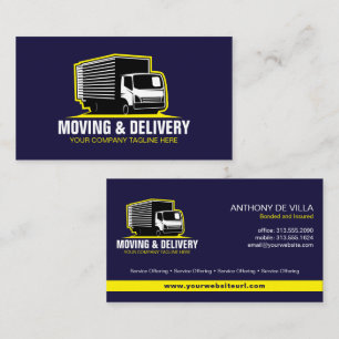 Box Lastbil Flytta, Hauling eller Delivery Service Visitkort