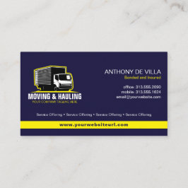 Box Lastbil Flytta, Hauling eller Delivery Service Visitkort