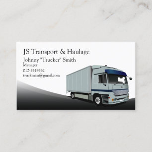 Box Lastbil Haulage Black Affärskort Visitkort