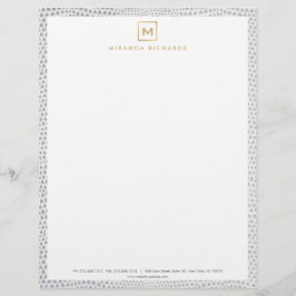 Box Logotyp Monogram med Elegant Snakeskin Print Brevhuvud