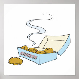 box med kycklingnuggetter poster