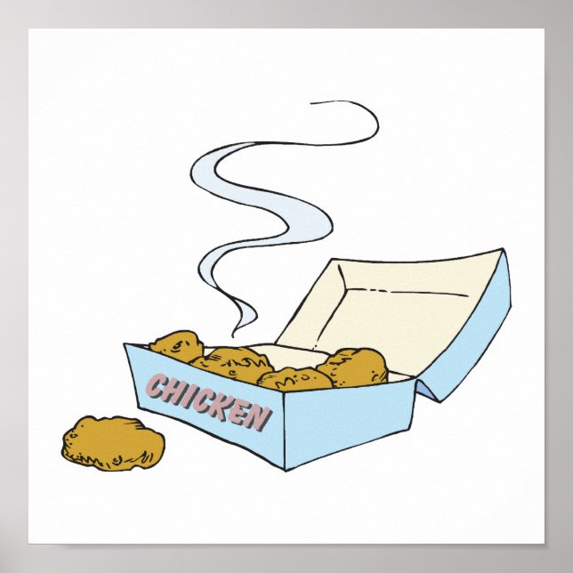 box med kycklingnuggetter poster (Framsidan)