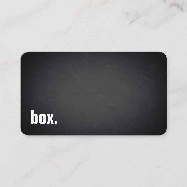 box. Modern Minimalist Blackboard Professional Visitkort (Framsida)