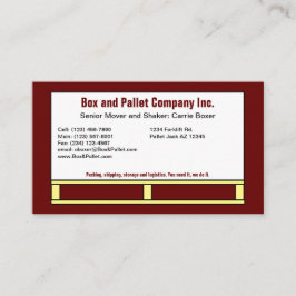 Box on Pallet, Blue Business Card Visitkort