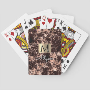 Box Ro/Guld Marble Guld, Namn/Monogram VS4 Casinokort