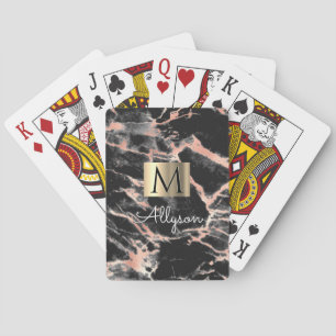 Box Ro/Guld Marble Guld, Namn/Monogram Vs6 Casinokort