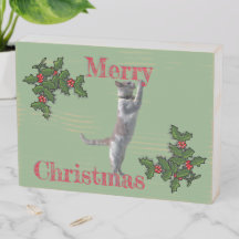 Box Sign - God jul Holly och Cat
